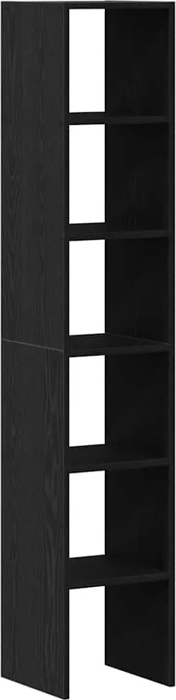 vidaXL Biblioteci 2 buc, stivuibile, stejar negru, lemn prelucrat
