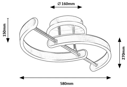 Lustră LED aplicată Rabalux 71052 JARNELLE LED/30W/230V