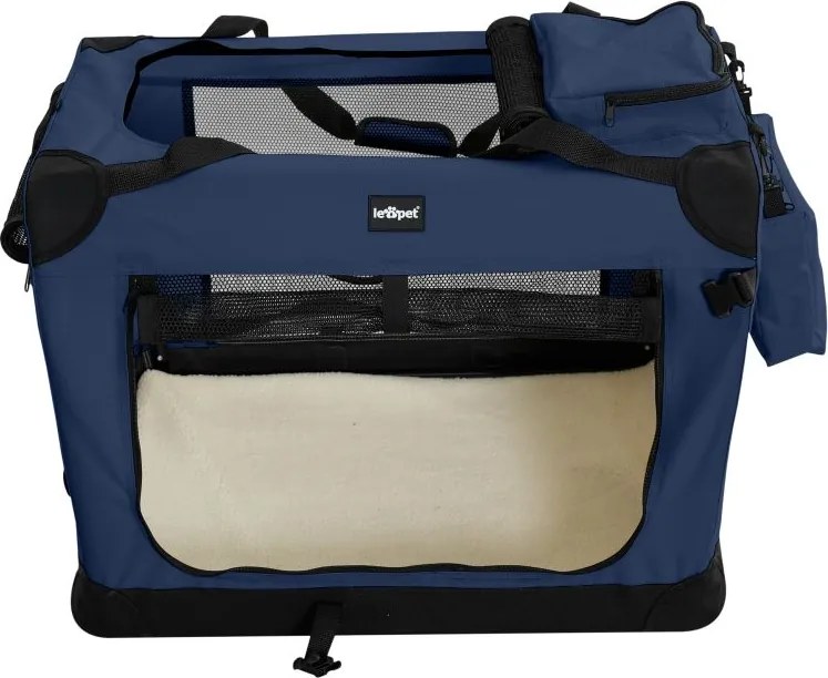 Leopet Cutie de transport pentru câini XL, 81,3 x 58 x 58 cm