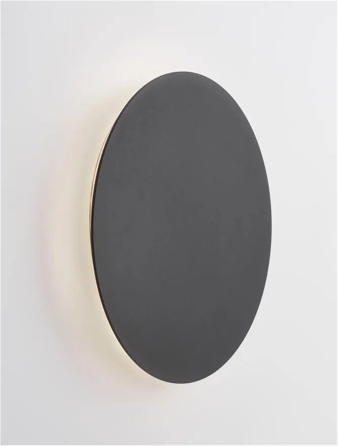 Aplica LED de perete design ambiental CYRCLE 22cm negru