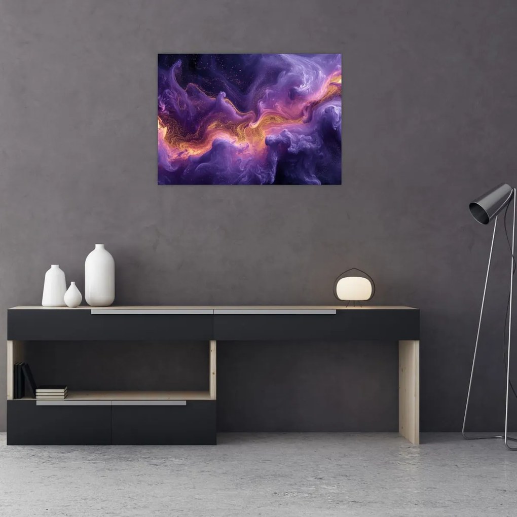 Tablou pe sticlă - Nebuloasa purpurie (70x50 cm)