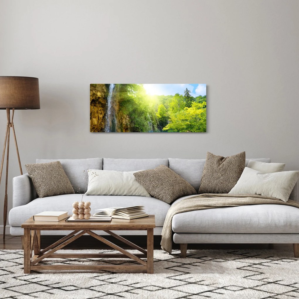 Tablou - cascadele în djunglă (120x50 cm)