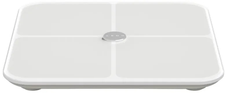 Cantar inteligent AENO ABS0001S, Pana la 180 kg, 11 profiluri, 15 indicatori, IMC, LED, Sticla ITO, Alb