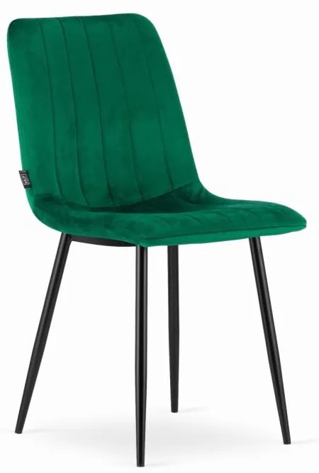 Set de 4 scaune din catifea verde LAVA