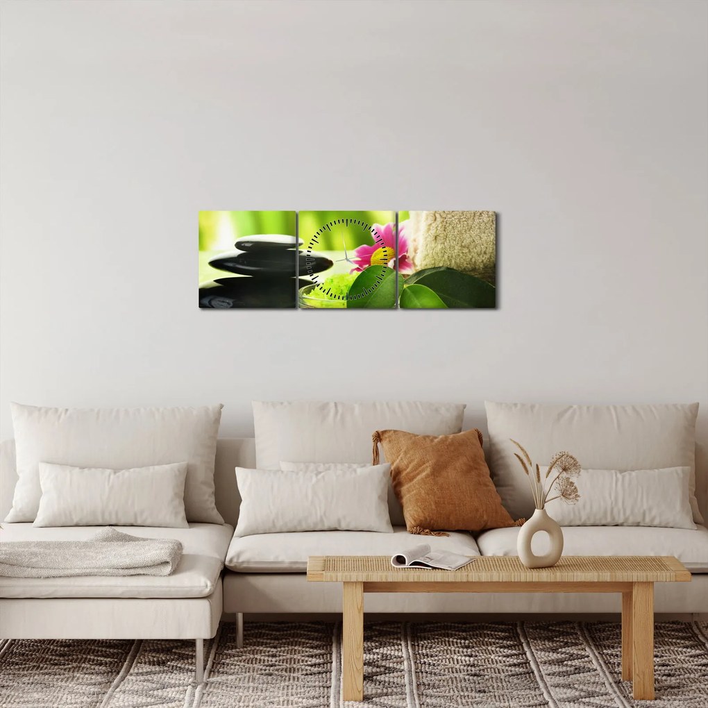 Tablou cu unelte pentru masaj (cu ceas) (90x30 cm)