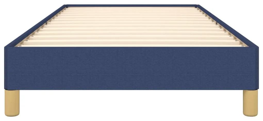 Cadru de pat, albastru, 90 x 200 cm, material textil Albastru, 25 cm, 90 x 200 cm