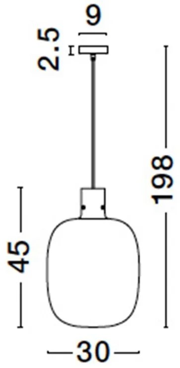Lustra, Pendul design modern CINZIA champagne, 30cm