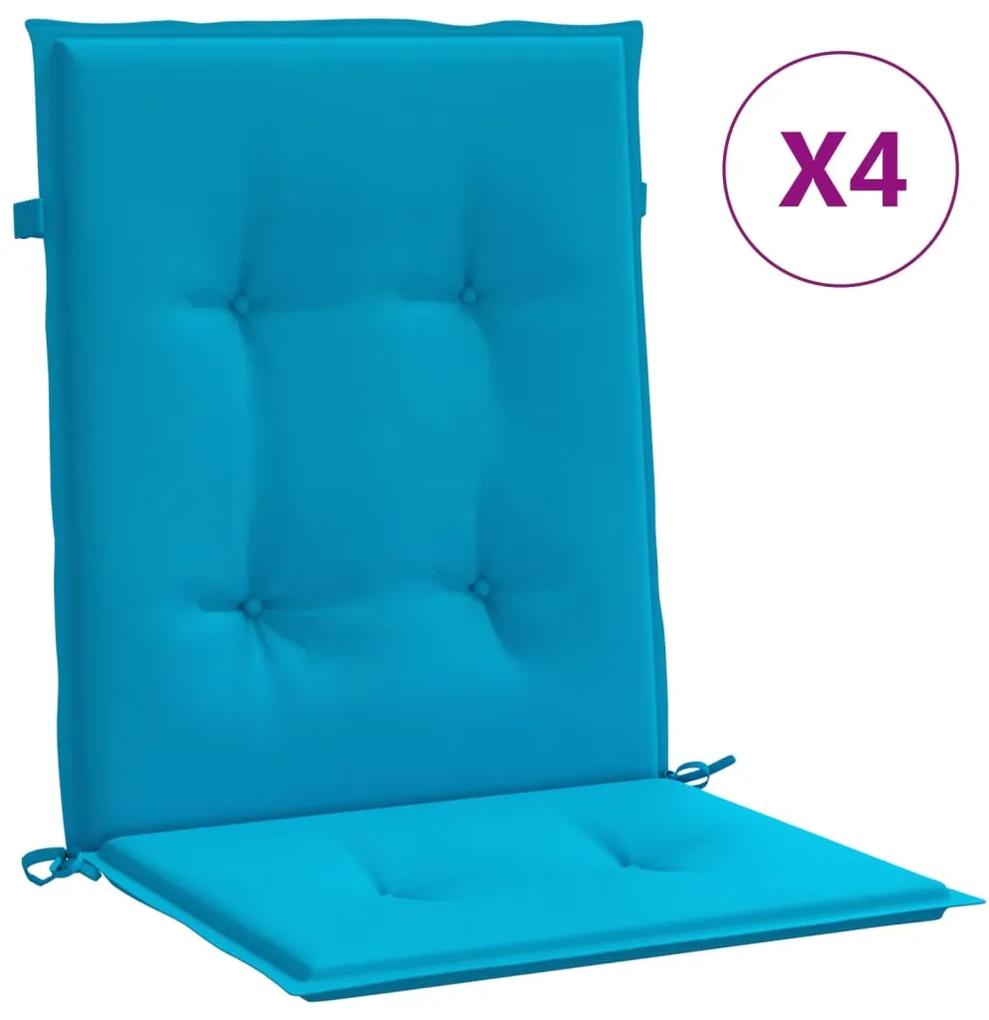 Perne scaun de gradina, 4 buc., albastru, 100x50x3 cm 4, Albastru, 100 x 50 x 3 cm