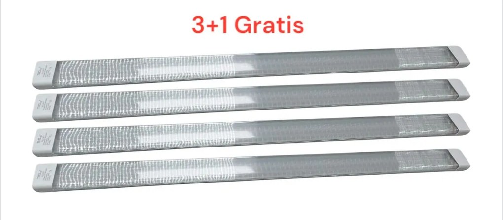 set 4 buc Corp de iluminat tip neon Led 120W 6500K 120 CM 3L