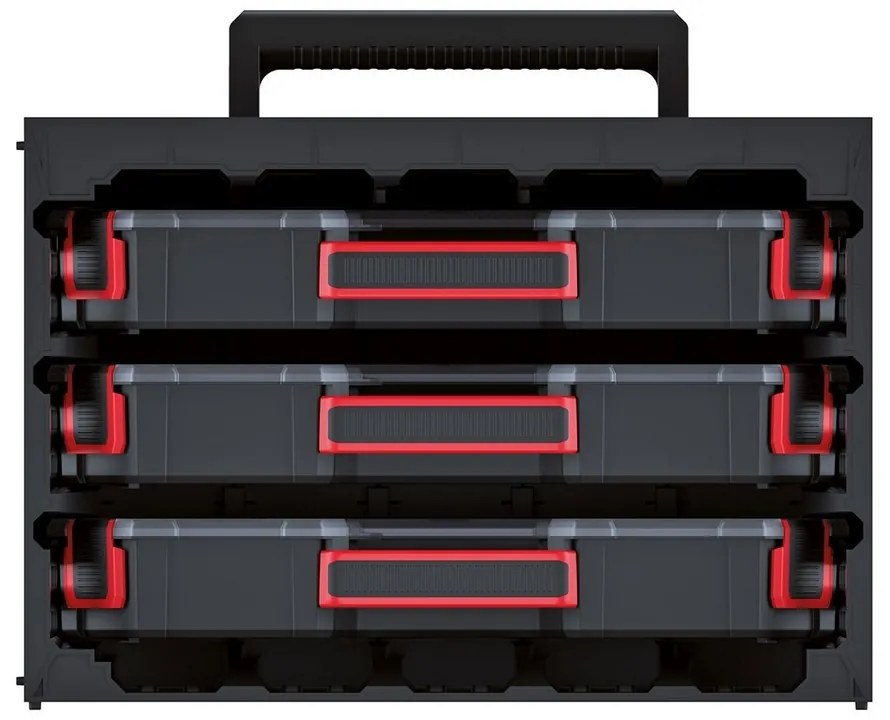 Dulap cu 3 cutii organizatoare 41,5 x 29 x 29 cm, negru