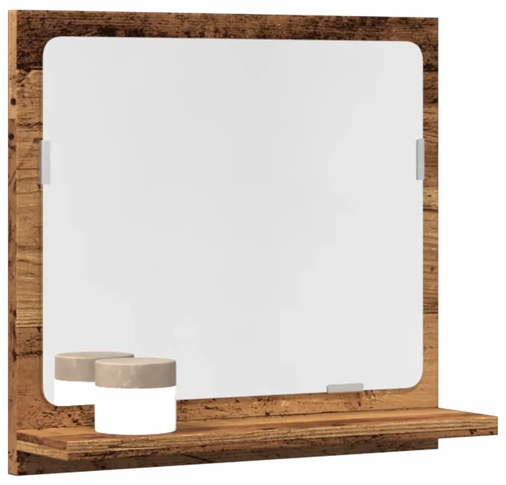 vidaXL Dulap baie cu oglindă, lemn vechi, 40x11x37 cm, lemn prelucrat