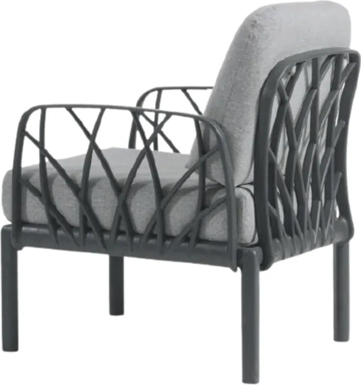 Set terasă Clara, polipropilenă si fibră de sticlă, gri antracit