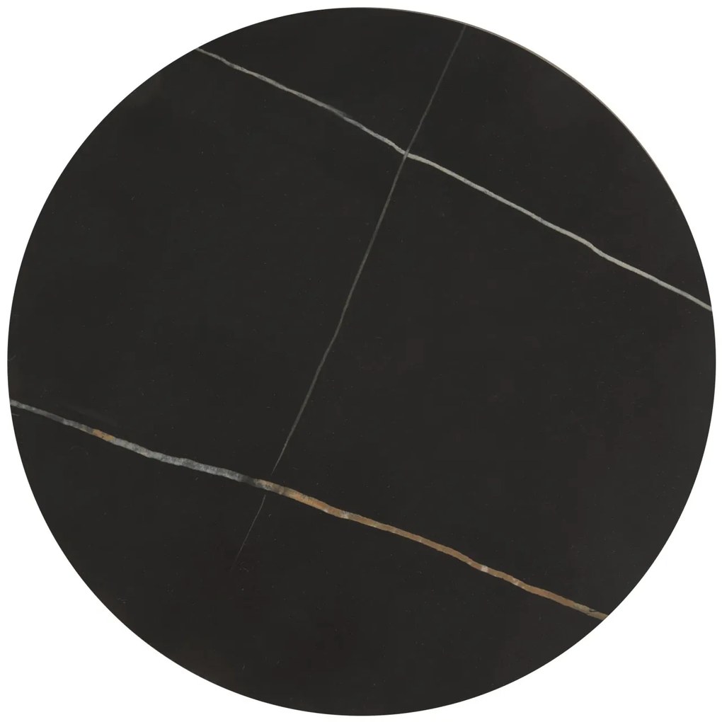 Set 2 masute de cafea Fatima marmura neagra/auriu