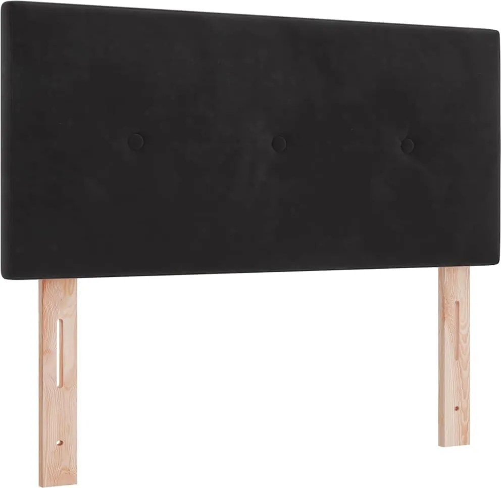 vidaXL Tăblie cap Negru 90 cm Catifea