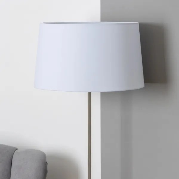 Brilagi - Lampă de podea LED CERIA 1xE27/40W/230V, Ø 45 cm, alb/crom mat
