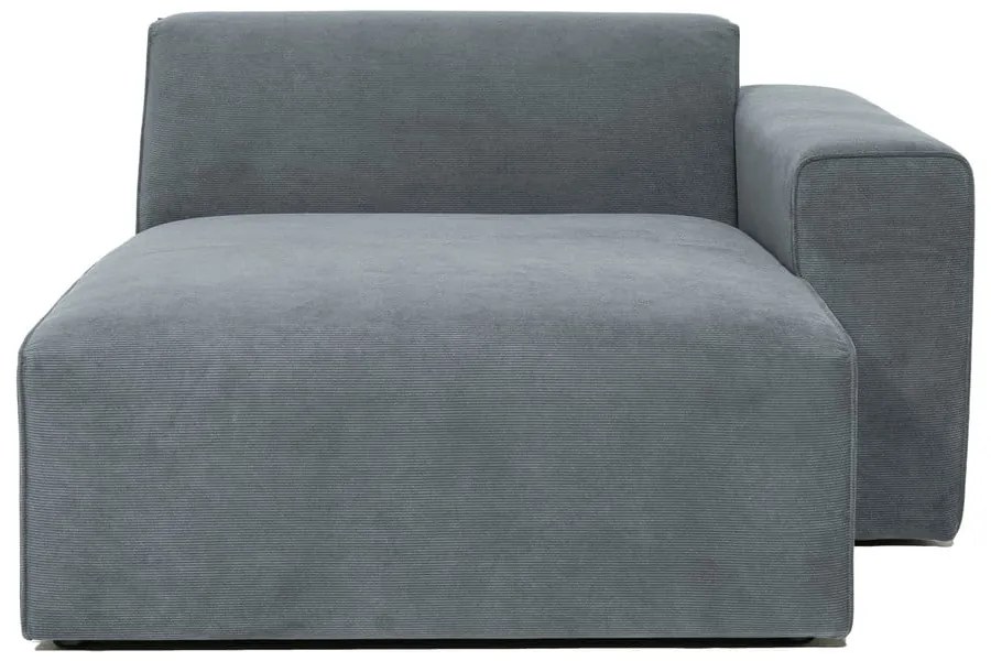 Modul pentru canapea gri cu tapițerie din catifea reiată (cu colț pe partea dreaptă) Sting – Scandic