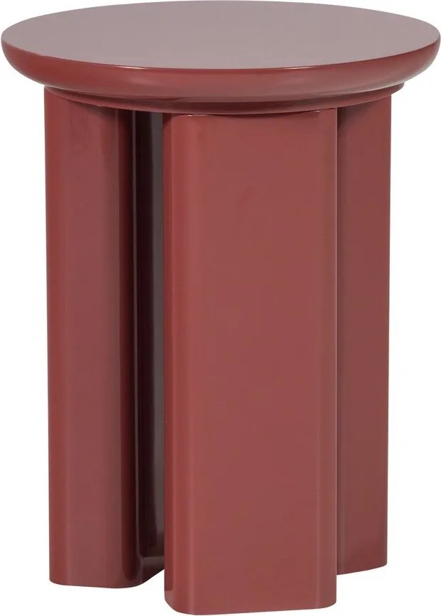 Măsuță auxiliară rotundă cu aspect lucios ø 40 cm Orivo – WOOOD