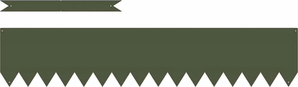 vidaXL Margine pentru gazon 20 pcs Verde măsliniu 100 x 0.05 x 20 cm