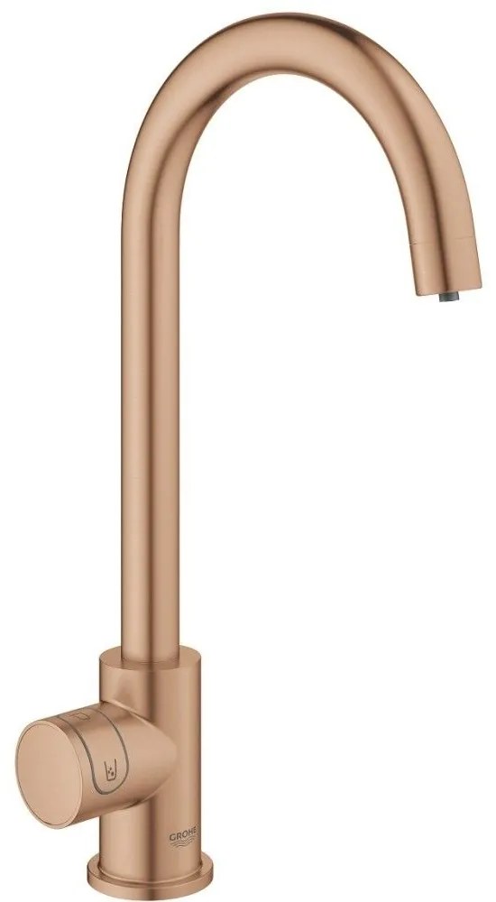 Grohe Blue Home Robinet de bucatarie cu sistem de filtrare, racire si acidulare, pipa C, cupru mat (brushed warm sunset)