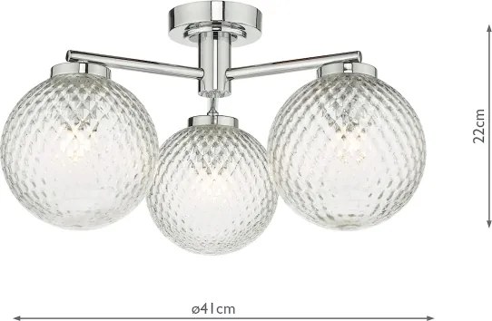 Där Lighting WAY5350 - Lustră aplicată pentru baie WAYNE 3xG9/3W/230V IP44 crom