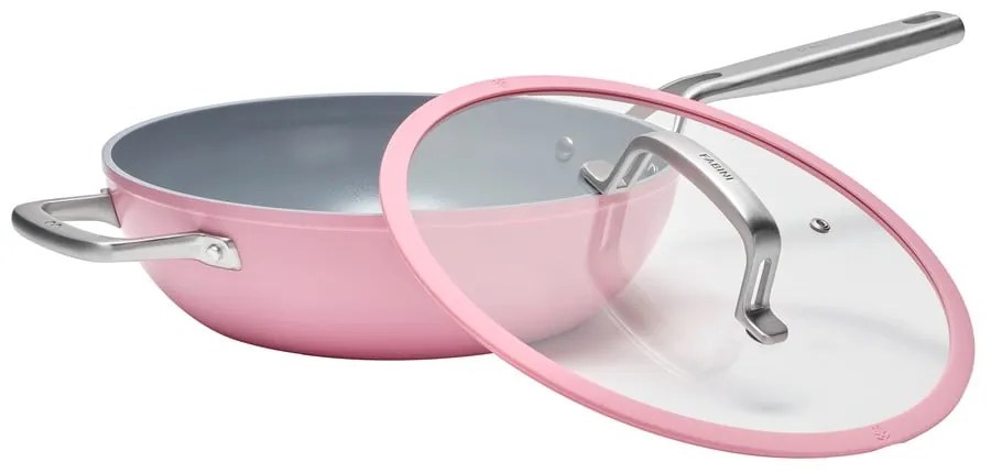 Tigaie tip wok cu capac/cu suprafață ceramică ø 28 cm Meda 3.0 – FABINI