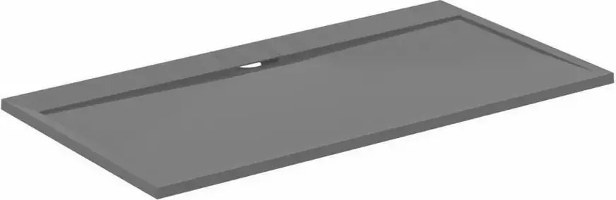 Cadita de dus dreptunghiulara Ideal Standard i.life Ultra Flat S gri asfaltic 170x90 cm