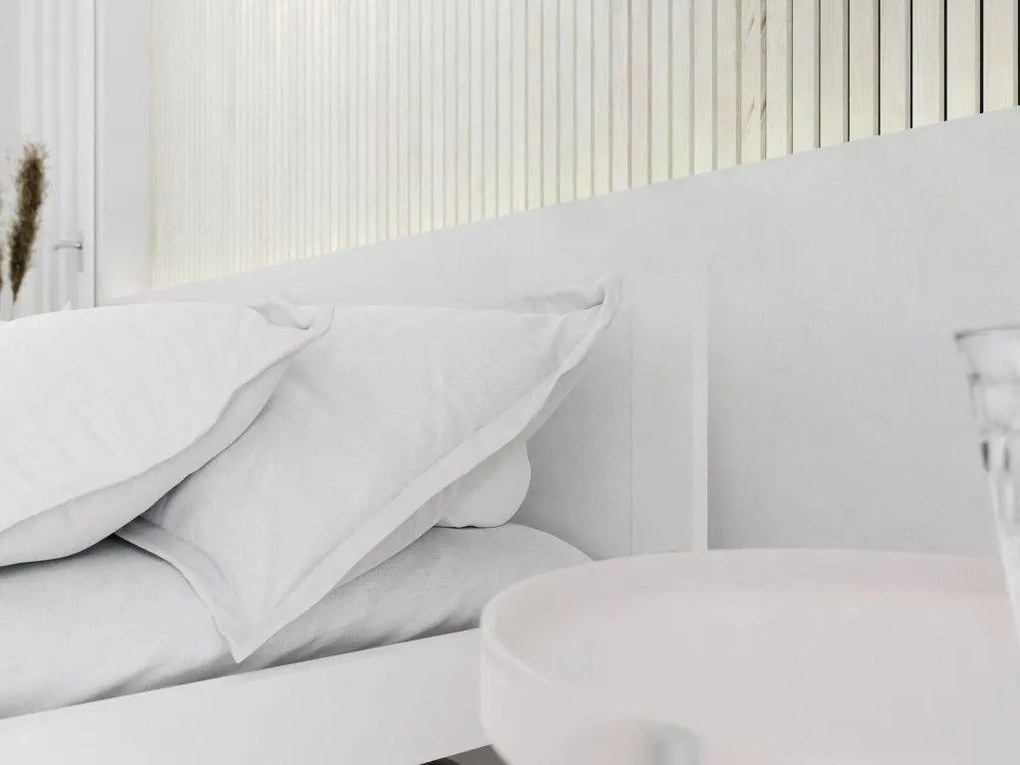 Pat IKAROS 80 x 200 cm, alb Saltele: Cu saltele Deluxe 10 cm, Somiera pat: Cu lamele curbate