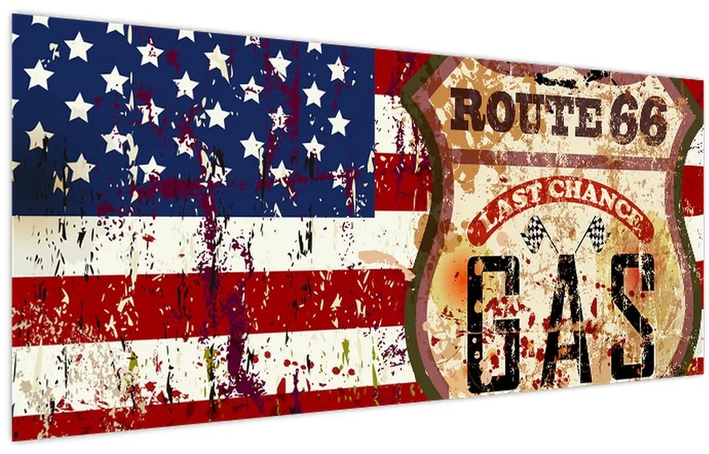 Tablou - Vintage steag (120x50 cm)