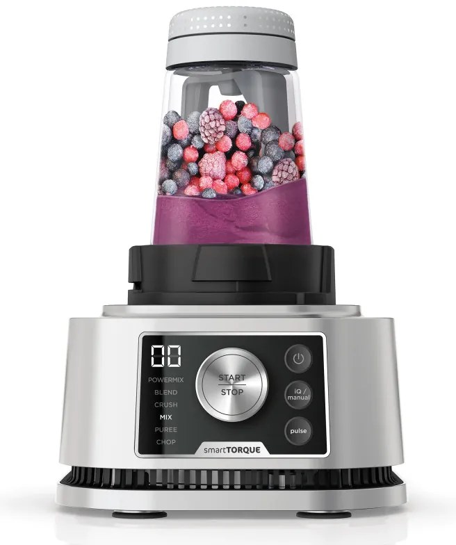 Blender Ninja Foodi Power Nutri CB350EU, 1200W, 2.1L, 3in1, 6 programe, Smart Torque, Auto-iQ, Negru/inox