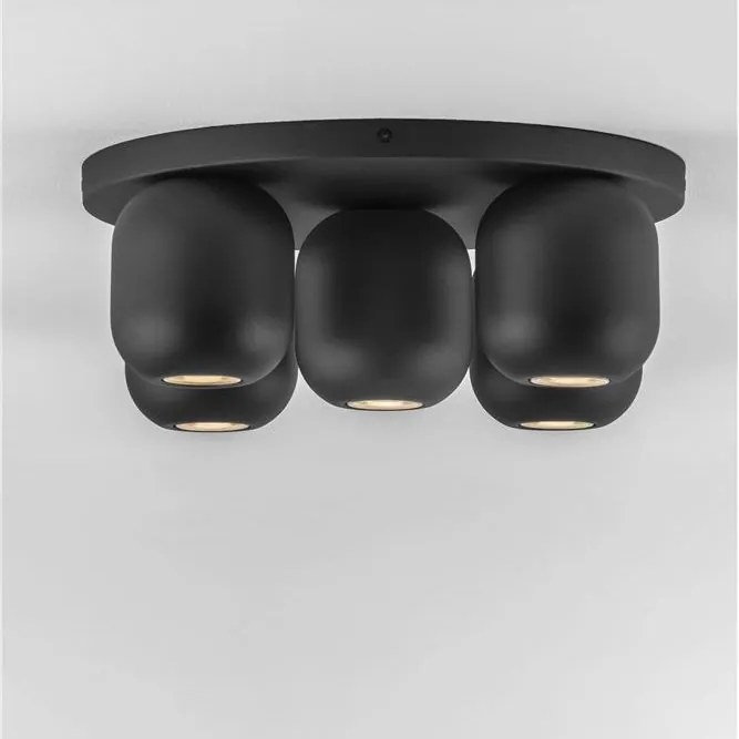 Plafoniera cu 5 spoturi metal negru MARLIN
