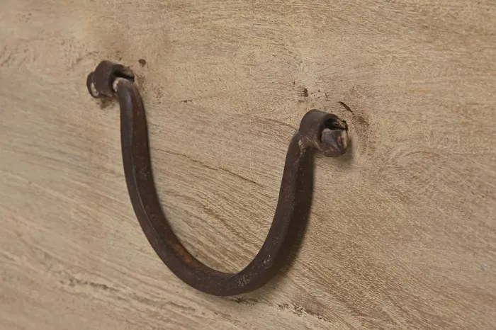 Cufar vintage, din lemn de tec, Chestnut