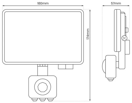 Proiector LED exterior cu senzor LED/50W/230V 5000K IP44