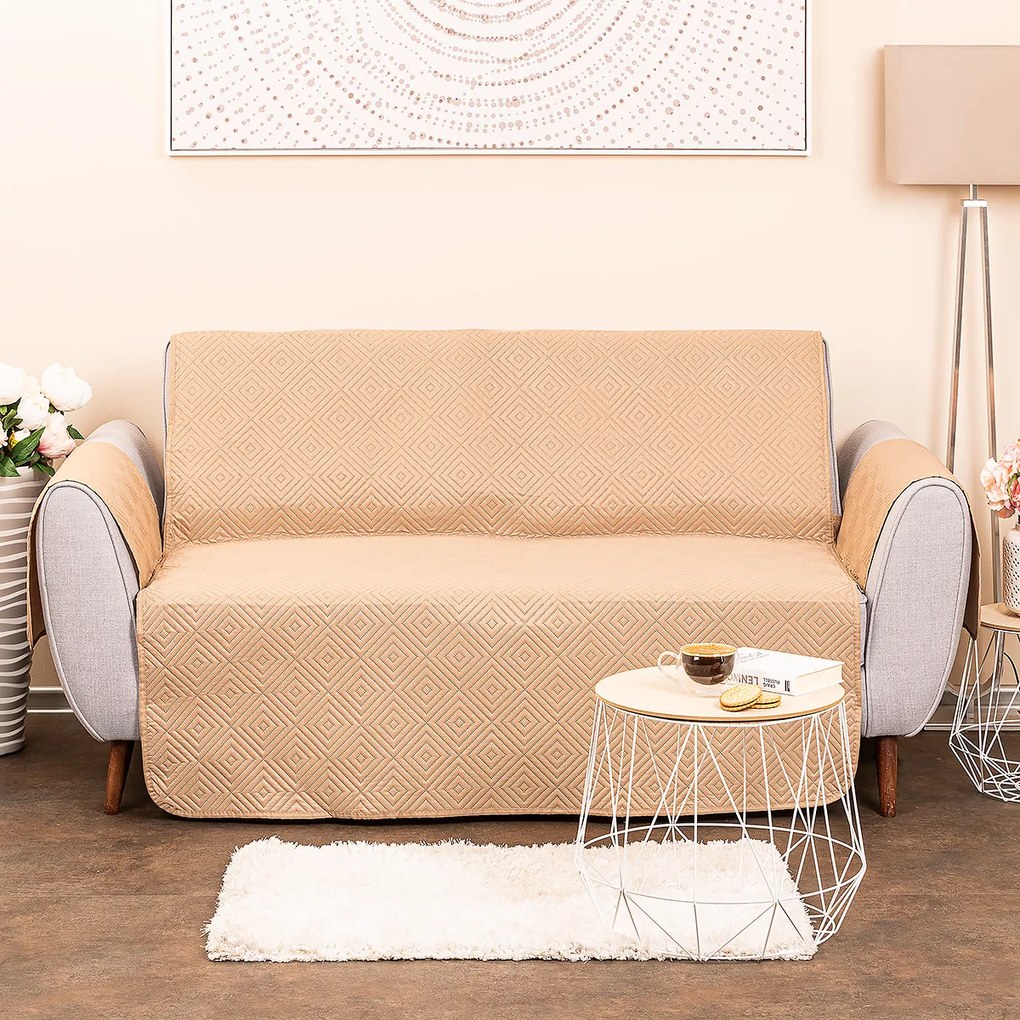 Cuvertură canapea 4Home Doublefacebej închis/bej, 140 x 220 cm, 140 x 220 cm