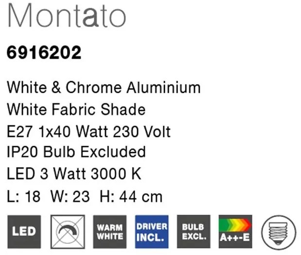 Aplica perete cu reader LED design modern Montato NVL-6916202