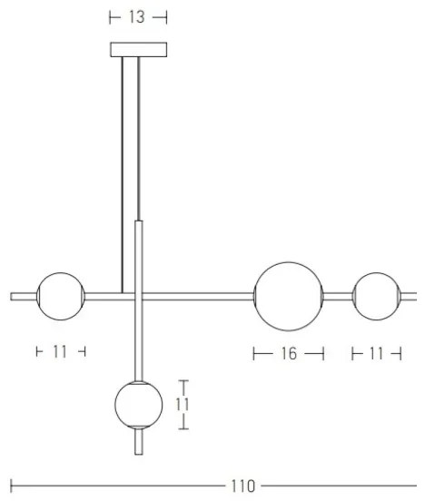 Lustră LED pe cablu dimabilă LED/18W/230V Zambelis 20131