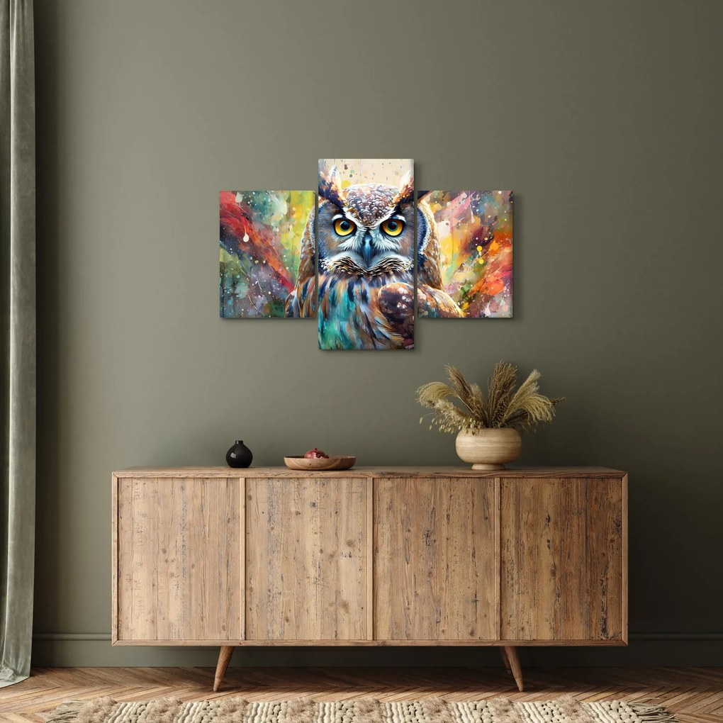 Tablou - Pictură de o bufniță (90x60 cm)