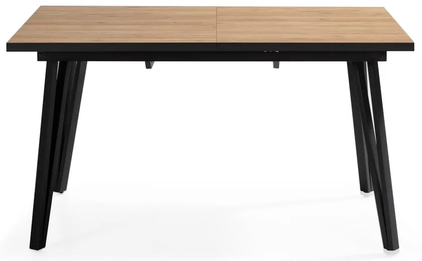 Masă de dining cu blat cu aspect de lemn de stejar 90x140 cm Cleo – Marckeric