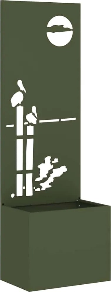 vidaXL Ecran de intimitate pentru grădină Olivengrønn 50 x 140 cm