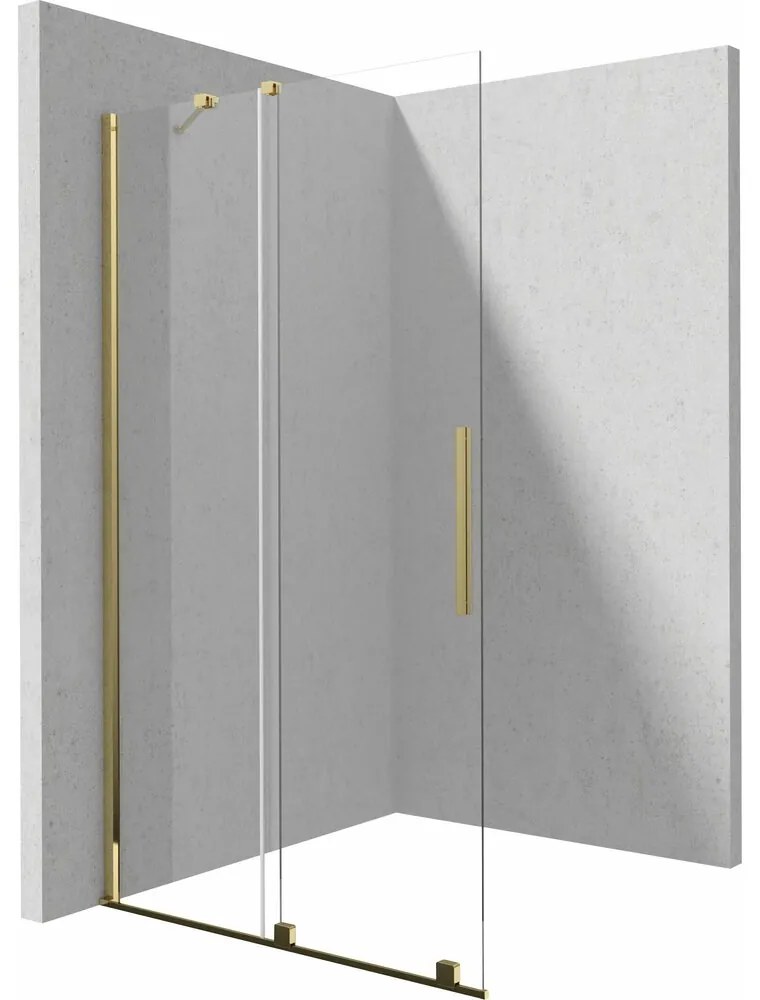 Paravan de dus Walk-in Deante Prizma auriu 100x195 cm