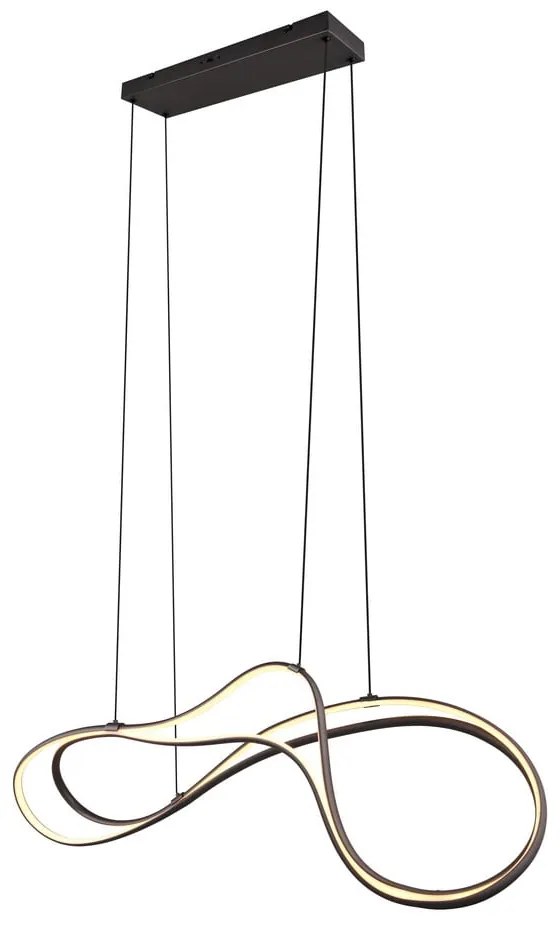 Lustră neagră LED cu abajur din metal Nala – Trio Select