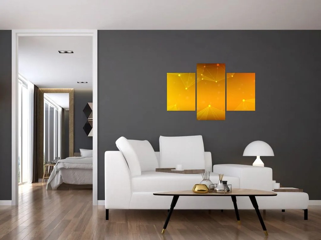 Tabloul abstract galben (90x60 cm)