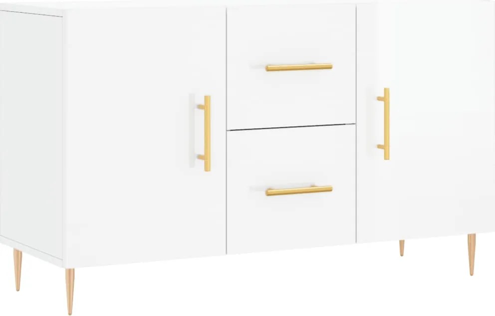 vidaXL Dulap, alb extralucios, 100x36x60 cm, lemn compozit