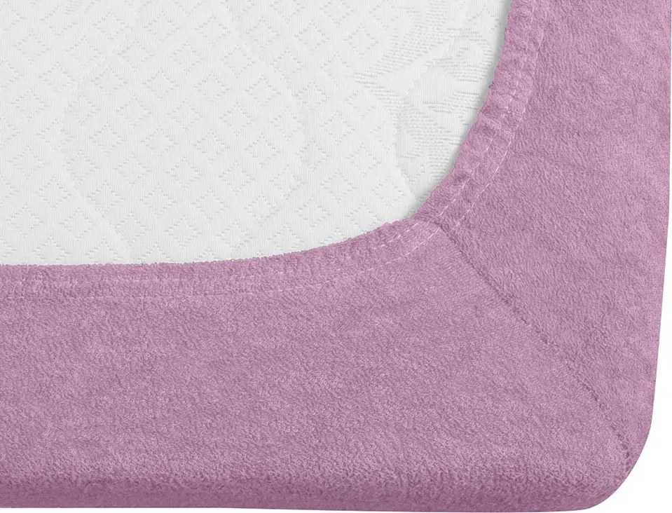 Cearsaf Frotir cu elastic EXCLUSIVE 200 x 220 cm roz