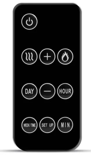 Șemineu electric LED cu încălzire LED/2000W/230V + telecomandă