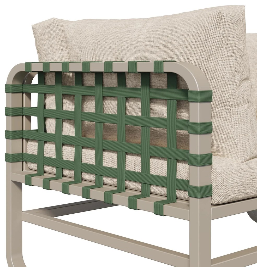 Set de mobilier de grădină Lounge 4-5 locuri, Set de mobilier de grădină din piele verde și ratan cu masă din sticlă securizată, Culoare caise