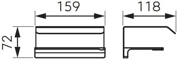 Suport hartie igienica FDesign Piazza cu raft, negru mat - FDSFD6-PZA-10-22