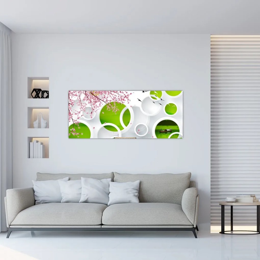 Tablou - Ponton peste lac (120x50 cm)