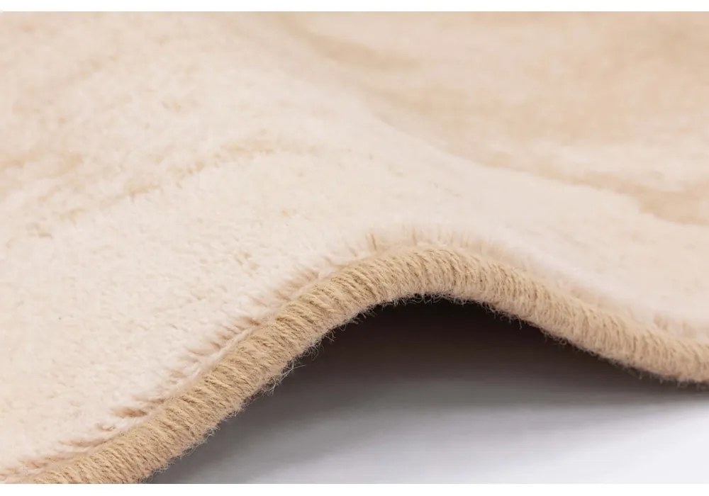 Covor din lână 133x180 cm Burst dark beige – Agnella