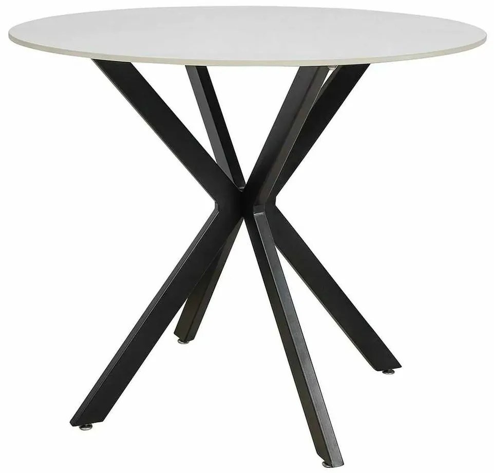 Masă de bucătărie Talia 90 cm, marmură / negru