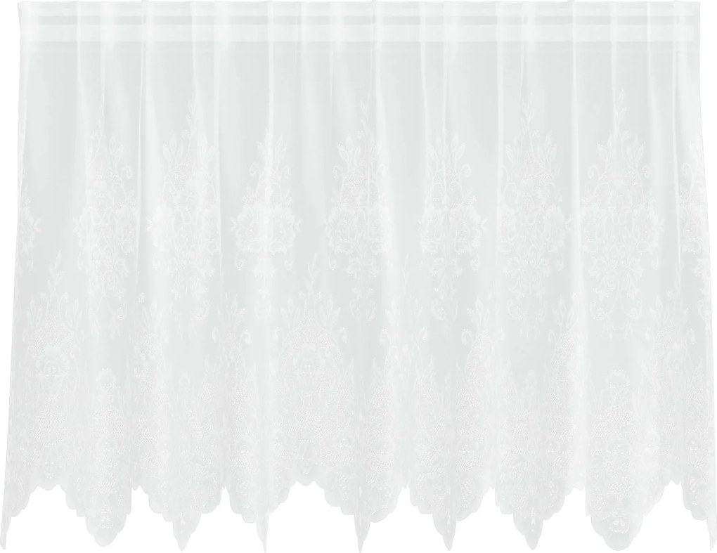 vidaXL Cortină din Dantelă cu perdele Alb 100 x 200 cm Poliester